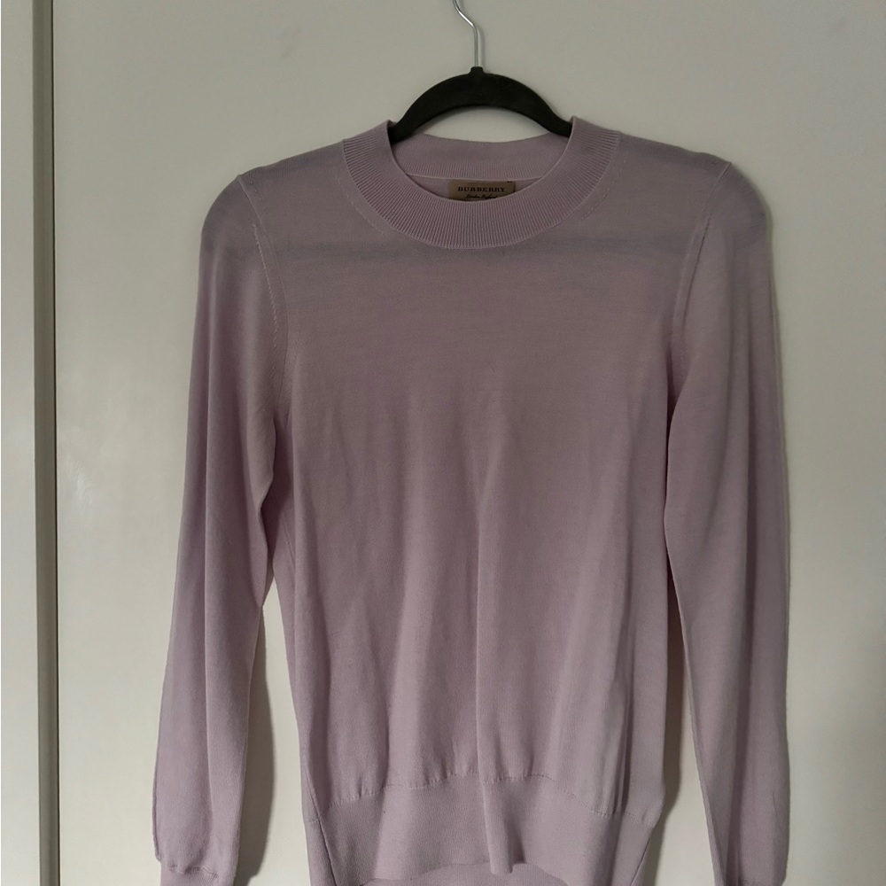Burberry Lavender Marino Wool Sweater